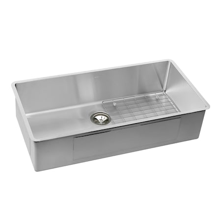 Elkay Crosstown Stainless Steel 36-1/2 X 18-1/2 X 9 Single Bowl Undermount Sink Kit ECTRU35179DBG